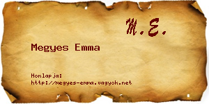 Megyes Emma névjegykártya